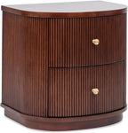 Jennifer Taylor Home Valentine 24" 2-Drawer Storage Side Table, Dark Walnut Beech Wood