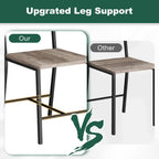 Shintenchi Kitchen Table Chairs Set of 4 with Bench and Chairs, Oak Gray | Dining Table Set for 4, 4 Pieces Kitchen Table Set, Storage Rack & Metal Frame, for Small Space, Upgrated Leg Support