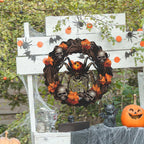 Spider Metal Wind Spinner 3D Hanging Halloween Wind Spinners Decor Skeleton Skull Metal Wind Spinner for All Saints' Day Party Yard Garden Outdoor Indoor Decor