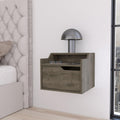 Floating Nightstand with Drawer and Dual-Shelf Display,for Small Spaces