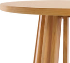 SAFAVIEH Home Collection - Cassio Natural Brown Accent Table, Sculptural Modern Side Table, Flared Slatted Base (ACC9200B)
