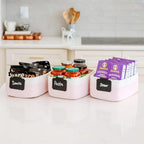 NaturalCozy 11.8"x8"x4.5” Rectangle Storage Baskets for Shelves 3 Pack | Cotton Rope Woven Small Baskets for Organizing | Small Storage Bins for Nursery, Bathroom, Closet, Shelf, Decorative, Gift