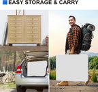 4 FT Folding Tables for Camping Party Picnic, Dinning, School, White | 4 Foot Plastic Foldable Table, Portable Heavy Duty Fold Up Table with Lock Function & Carrying Handle for Indoor Outdoor Use