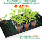 NAMOTEK Seedling Heat Mat, 10" x 20.75" Waterproof Plant Heating Mat, Warm Hydroponic Heating Pad for Indoor Home Gardening Seed Starter,Germination, Greenhouse