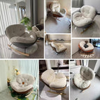 Cozy Accent Rocking Chair, Recliner Glider, Corner Reading Chair, High Backrest Padded Seat for Living Room, Bedroom, Offices