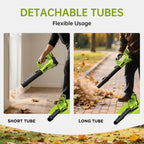 Leaf Blower Cordless, Electric Blower with 2×4.0Ah Batteries & Charger, 6-Speed, Powerful Lightweight 21V Blower Kit for Lawn, Patio, Car Drying and Light Snow, Lightweight Handheld
