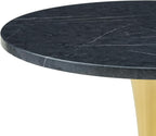 Round Dining Table, 23.6" Circle Tulip Table with Thickened Tabletop & Metal Pedestal, Mid Century Modern Bistro Table for Kitchen, Small Places, Living Room