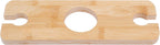 BambooVast- Wine Glass Holder and Bottle Stand, Bamboo Wine Butler with 2 Glass Slots, Countertop Wine Rack Display Caddy for Home Bar, Kitchen, and Dining Room Decor