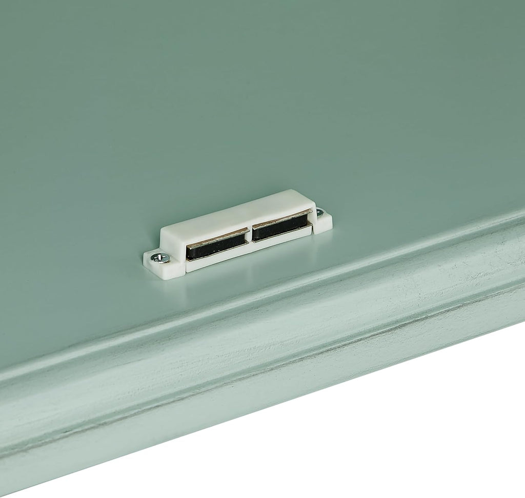 Crosley Furniture Holbrook Traditional Stackable Kitchen Storage Pantry, Accent Cabinet, Bathroom Storage, Distressed Seafoam Blue