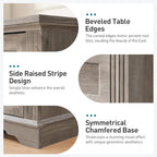 RALGEND Nightstand Set of 2, Night Stand with 3 Drawers, 18 Inch Wide End Table with Charging Station, Farmhouse Nightstand, Bedside End Tables Living Room, Bedroom, Greige
