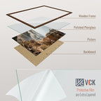 VCK 18x24 Poster Frame Set of 4 - Brown, Gallery-Quality Wood Picture Frames, 1.1-Inch Wide Border, Polished Plexiglass, Vertical or Horizontal Wall Display for Photo/Art/Prints, Brown