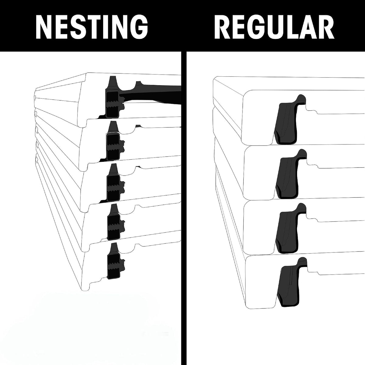 LIFETIME 280478 Commercial Nesting Folding Table, 4-Foot