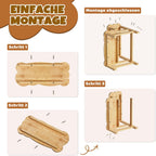 COSYLAND Tritthocker mit 2 Stufen | Kindertreppchen Schemel | Kindermöbel für Bad, Küche, Kinderzimmer ab 2 Jahre | Toilettenhocker (Natural)