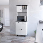 Kitchen Pantry Naomi, Kitchen, White/Black