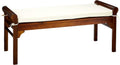 Christopher Knight Home Nelson Wood Bench with Cushion, Rich Mahogany