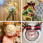 Acrylic Hollow Ball, Clear Plastic Fillable Ornaments Ball, DIY Clear Plastic Balls for New Years Present,Xmas Tree,Home Decoration,Wedding,Party (5cm/2inch,20pcs)