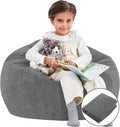 Bean Bag Chair Cover (No Filler) for Adults and Kids, Extra Large Stuffed Animal Storage Bean Bag Washable Soft Premium Corduroy Stuffable Bean Bag Cover (Size1)