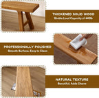 Narrow Entryway Bench Farmhouse Wood End of Bed Bench 20" 32" 39" 47" 55" 63" 71" 79" Sturdy Stable Skinny Long Benchs for Bedroom Hallway Dining Room Porch Easy to Assemble Natural Finish(55")