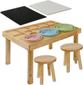Wooden Sensory Table for Toddlers with 2 Chairs, Double-Sided Boards | Sand and water play, promotes sensory development, easy assembly, indoor outdoor use