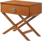 Elegant Oak Contemporary Nightstand,for Small Spaces