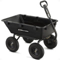 Gorilla Carts Poly Garden Dump Garden Cart with Easy to Assemble Steel Frame, Camping Wagon with Quick Release System, 1200 Pound Capacity, and 13 Inch Tires