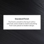 Plank+Beam 72" Modern Rectangular Dining Table, Solid Pine Wood Kitchen & Dining Room Table for 6, Black Finish