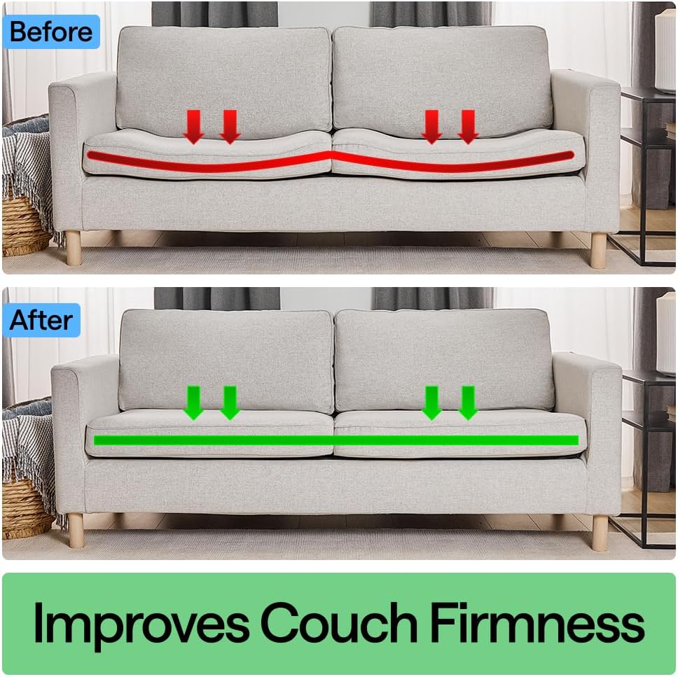 GORILLA GRIP Couch Cushion Support Board for Sagging Sofas, 24x70 Gray | Heavy Duty Slip Resistant Thick Boards Add Strong Seat Supports for Couch, Replacement Stuffing Firmer Couches Accessories