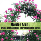 Garden Arbor, Metal Wedding Arch for Ceremony Party, Garden Trellis for Climbing Plants Outdoor, Wide 55" 71" 87" 103" 118" 134" Garden Arch Stand for Garden, Backyard, Lawn(White,87" x 91" x 16")