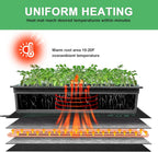 Seedling Heat Mat 8 Pack, 10" x 20.75" MET-Certified Warm Hydroponic Heating Pad, Waterproof Warm Hydroponic Plant Heating Mat for Germination, Greenhouse Grow Seed Starter