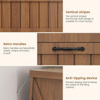 SEDETA Farmhouse 4 Drawer File Cabinet, Filing Cabinet for Home Office, Wood Office File Cabinets for Letter/Legal/A4 Size, File Cabinet Organizer with Printer Stand for Study Room, Living Room, Brown
