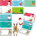 500 PCS Tags - Santa Claus Stickers, Self-Adhesive Cartoon Christmas Tags for Festival & Holiday Decor（New）