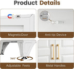Metal Wardrobe Cabinets,Armoire Wardrobe Closet with Hanging Rod,Clothes Storage Cabinet with Adjustable Shelves and Doors,Clothing Cabinet for Bedroom,Office, Laundry Room