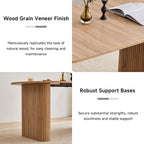 70.8" Modern Dining Table for 6 8 People Farmhouse Kitchen Dinner Table with Large Tabletop Dining Room Table for Dining Living Room Apartment Office Home (Natural)