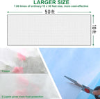KLEWEE Plant Covers Freeze Protection 10 x 50 Ft, 1.05 oz/yd² Thicker Frost Cloth Plant Freeze Protection, Frost Blankets Covers for Outdoor Plants Winter Frost Protection, Garden Floating Row Covers