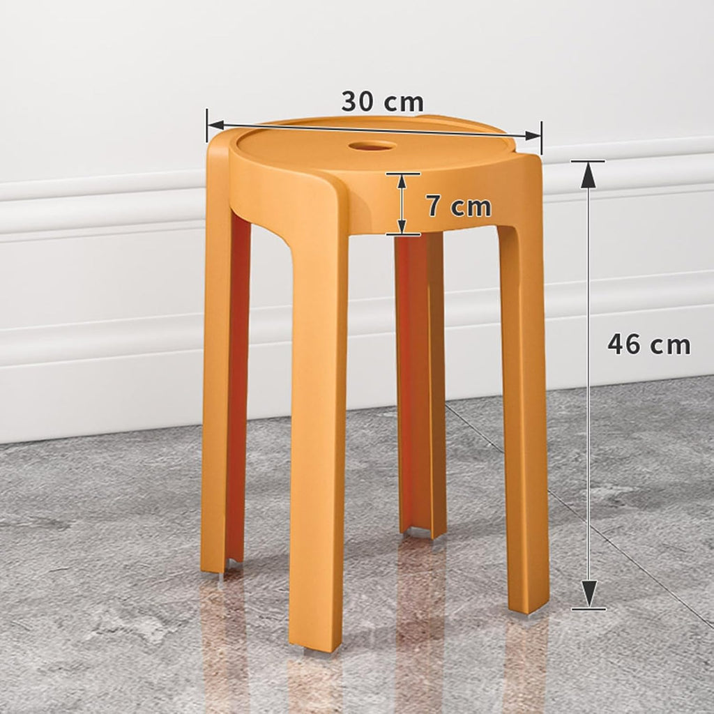 6 Pack Plastic Stackable Stools, 18" Tall, Portable Chair for Easy to Store, for 300lb Capacity, for Kitchen, Classroom, Event Seating 6pcs