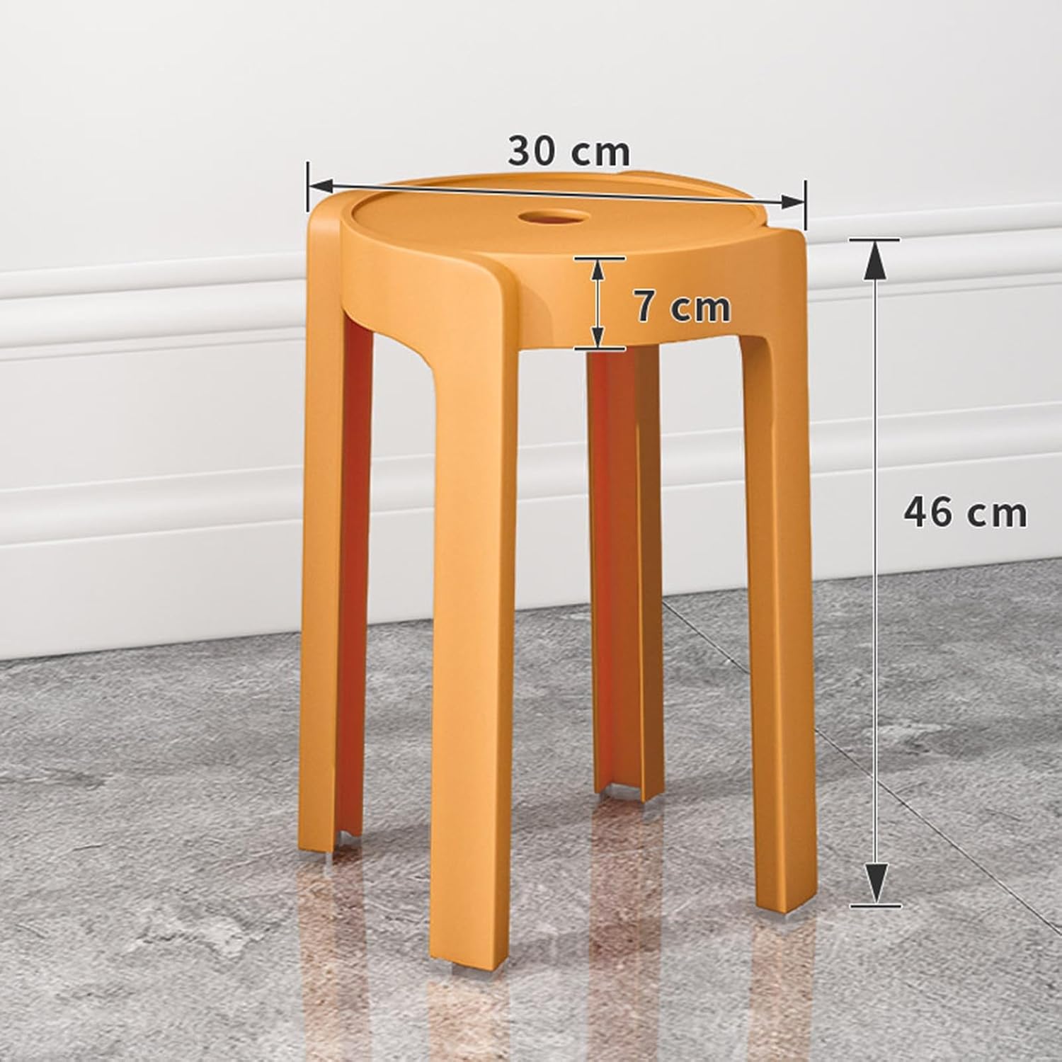 6 Pack Plastic Stackable Stools, 18" Tall, Portable Chair for Easy to Store, for 300lb Capacity, for Kitchen, Classroom, Event Seating 6pcs