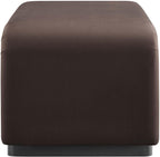 Modway EEI-6735-BLK-CHB Koda Performance Velvet Waterfall Ottoman, Black Chocolate Brown