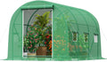 12x7x7 FT Greenhouse, Outdoor Walk-in GreenHouses with Screen Windows and Dual Zippered Door, Portable Waterproof Green Houses Tent for Outside Heavy Duty with Reinforced Frame #2