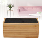 Foldable Bambusoideae Sofa Arm Table, Phone Holder and Snack Tray, Non Slip Couch Arm Table for Remote Snacks