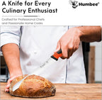 10-Inch Serrated Bread Knife, Premium High Carbon Stainless Steel Blade Knife for Bread with Ergonomic Handle, NSF Certified, DT-30 Series, Orange