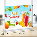 Acrylic Sign Holder 6x4,6 Pack Clear Sign Holder Double Sided Table Menu Horizontal Desktop Display Stand Paper Flyer Holder Tabletop Sign Holder Suitable for Restaurants, Office, Store, Hotels