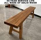 Wood Dining Bench Farmhouse Style Wooden Bench Indoor Kitchen Bench for Living Room Hallway Bedroom.(31.5x10.24x17.72in)