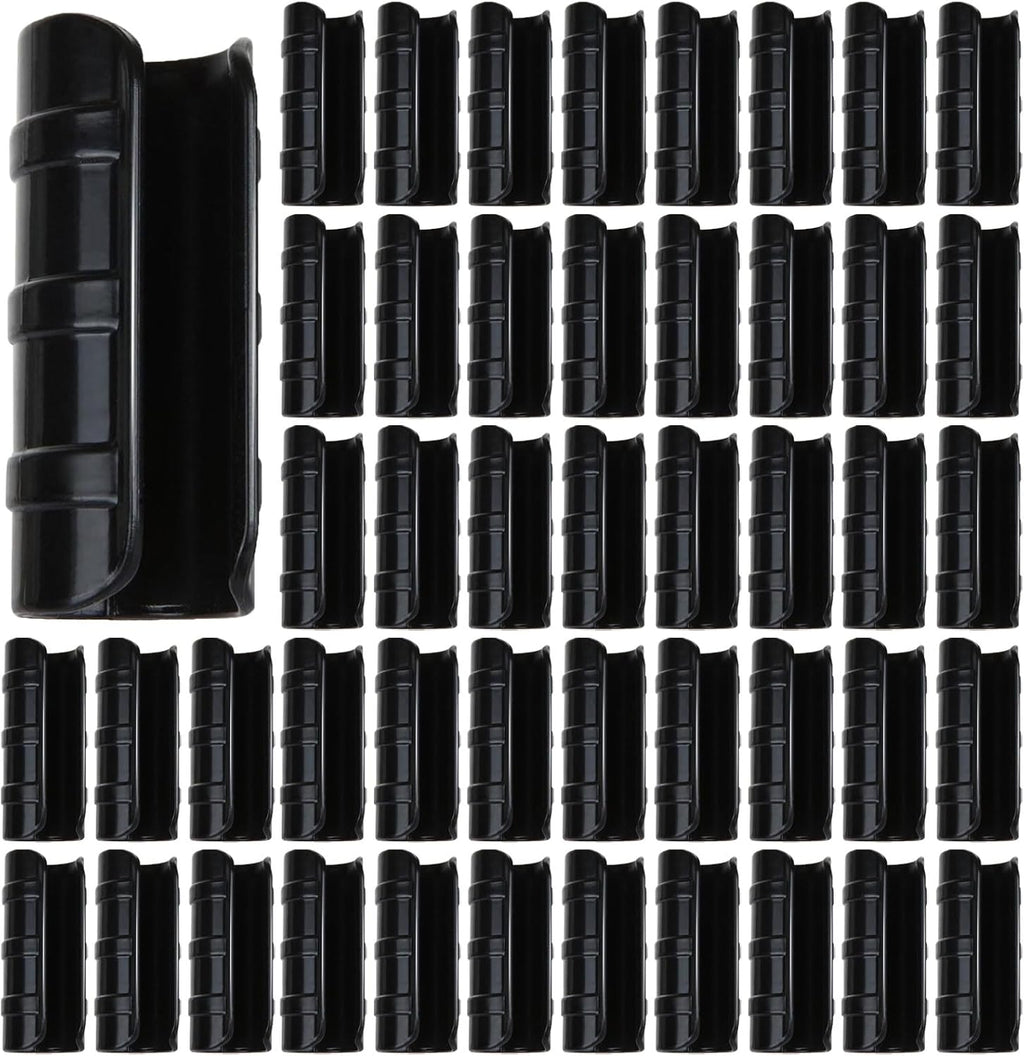 80PCS 1 inch Greenhouse Clips Black Greenhouse Clamps Black Plastic Clamps Garden Buildings Tube Clips for PVC Pipe Greenhouse Films, Sunshade Nets, Shelters, Farming, Gardening