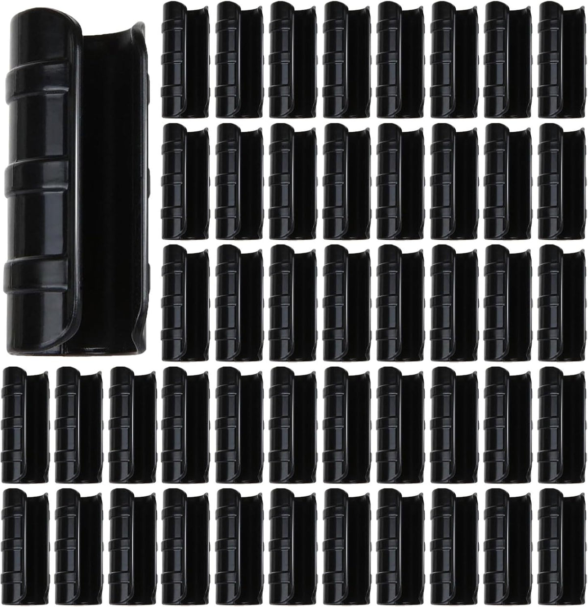 80PCS 1 inch Greenhouse Clips Black Greenhouse Clamps Black Plastic Clamps Garden Buildings Tube Clips for PVC Pipe Greenhouse Films, Sunshade Nets, Shelters, Farming, Gardening