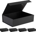Hard Gift Box With Magnetic Closure Lid - 10.5"x7"x3" Pack Of 5 Ribbed Rectangle Favor Boxes For Wedding, Bridesmaid, Groomsman Proposal, Clothing (5 Boxes)