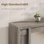 GarveeHome 70.9-Inch Farmhouse Hallway Console Table - Long Sofa Table Behind Couch, Entry Table for Living Room & Foyer Decor, Gray