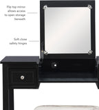 Linon Vanity Set, Black