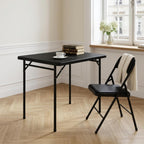 3ft Rectangular Folding Table for All-Occasion, Foldable Table with HDPE Tabletop and Steel Legs, Durable and Stable Small Folding Table, Perfect for Camping, Picnic, Party, Indoor & Outdoor, Black