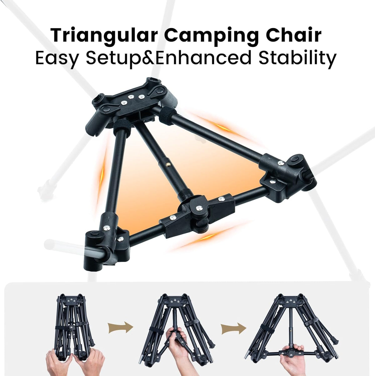 ONETIGRIS Tigerblade Camping Chair, Lightweight Folding Backpacking Hiking Chair, Compact Portable 330 lbs Capacity