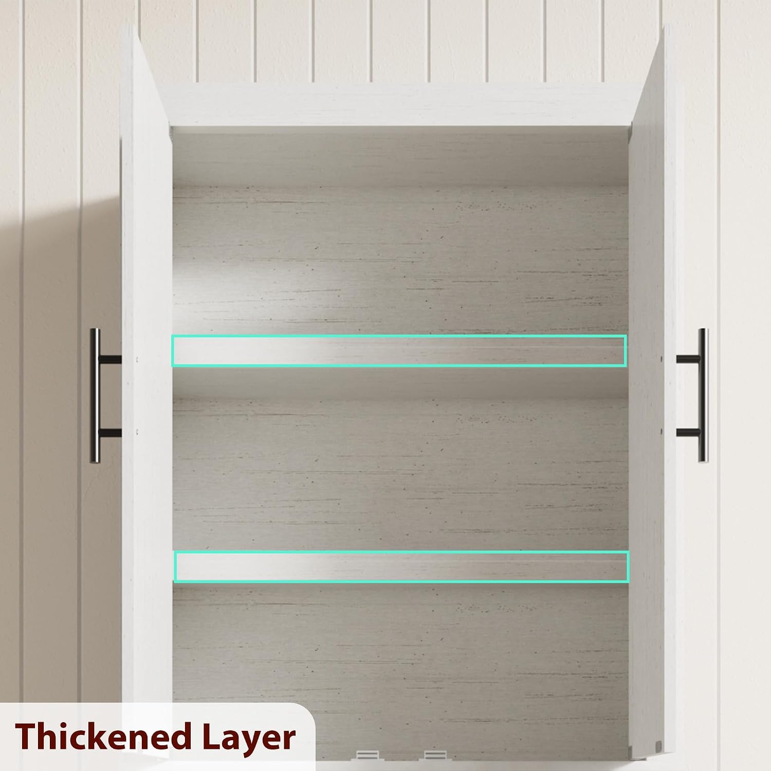 70.45'' Multi-Use Farmhouse Pantry: Kitchen Pantry Cabinet with 4-Door, Adjustable Shelves, Anti-Tip for Kitchen, Dining, Office
